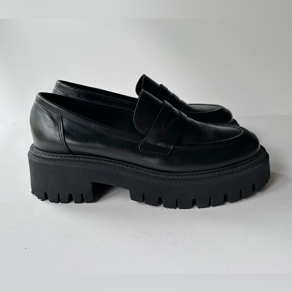 Nasty Gal Leather Chunky Loafers 40 EU / 9 US - Picture 4 of 15